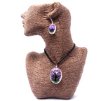 Tree of Life Pressed Flower Jewellery Set - Lavender – view 3