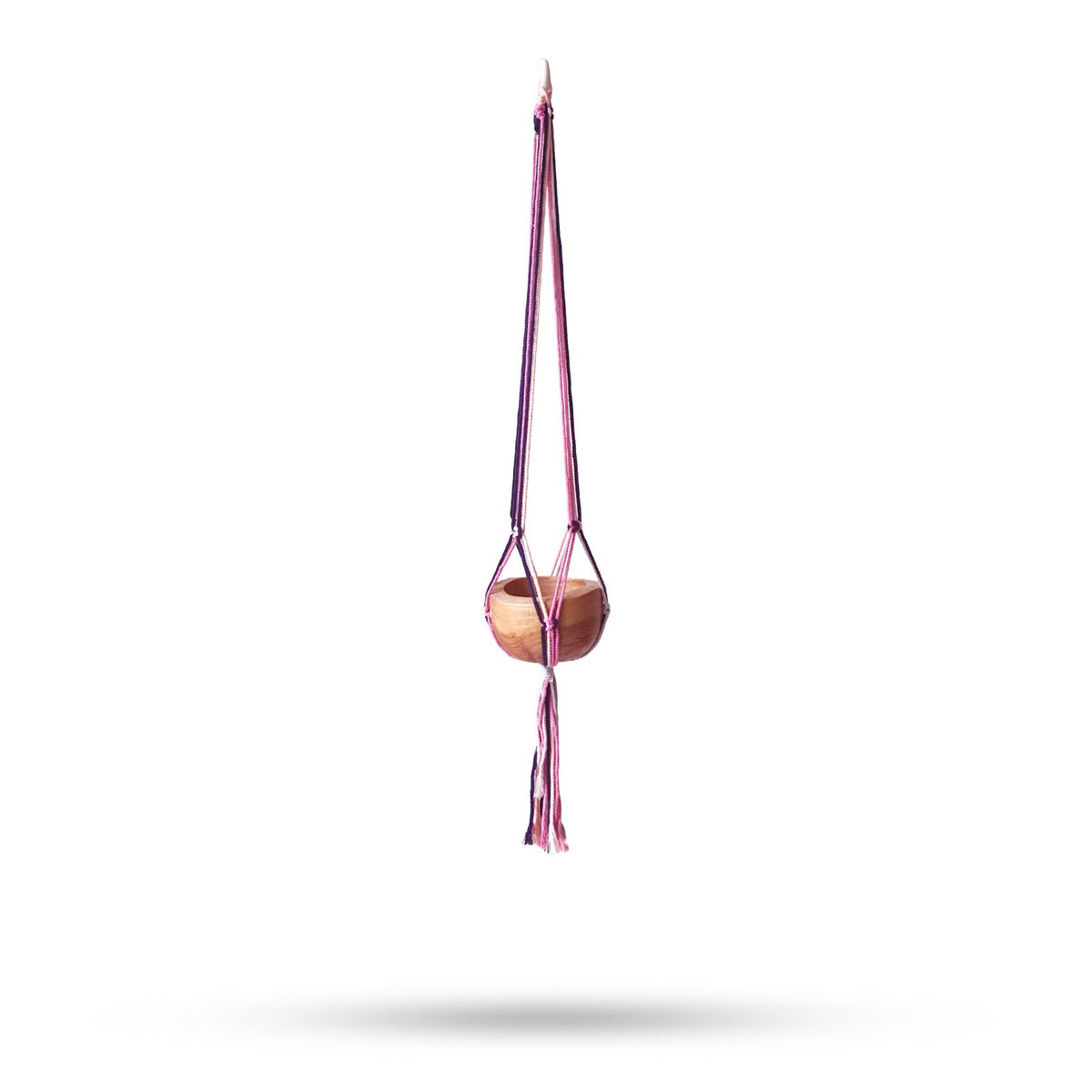 Macrame Plant Hanger for Medium Pots - Pastel, Living Room