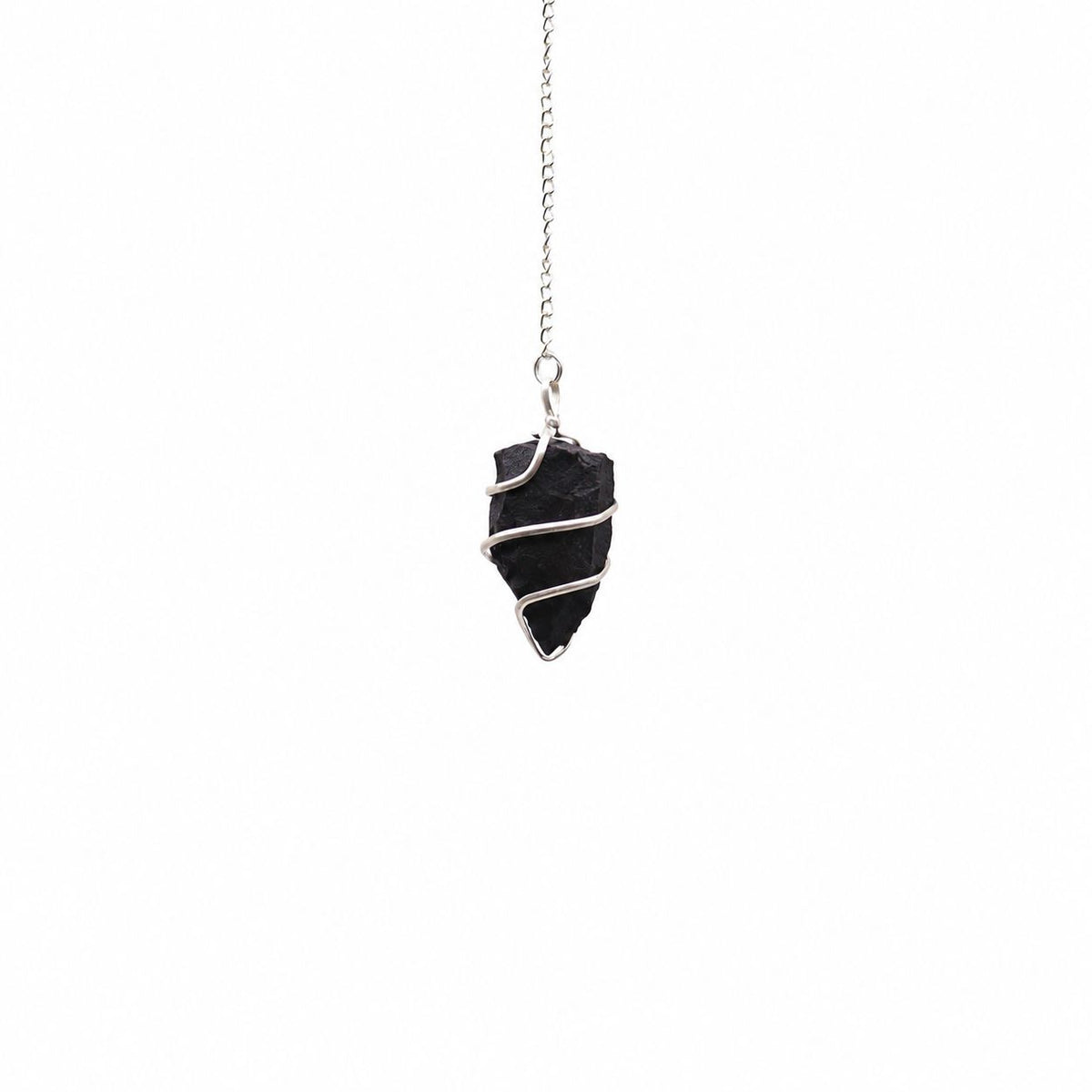 Raw Gemstone Pendulum - Black Agate – view 3