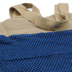 Cotton and Jute Mesh Shopping Bag, Denim