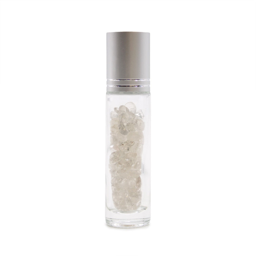 Rock Quartz Roller Bottle with Silver Cap, 5ml – view 2