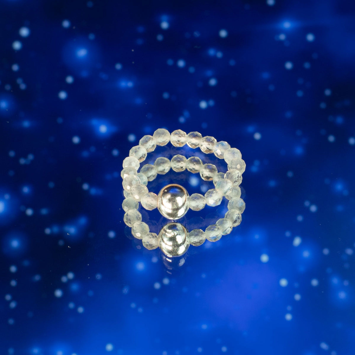 Nymph Gemstone Ring Set - Northern Lights Labradorite & Lapis – view 7