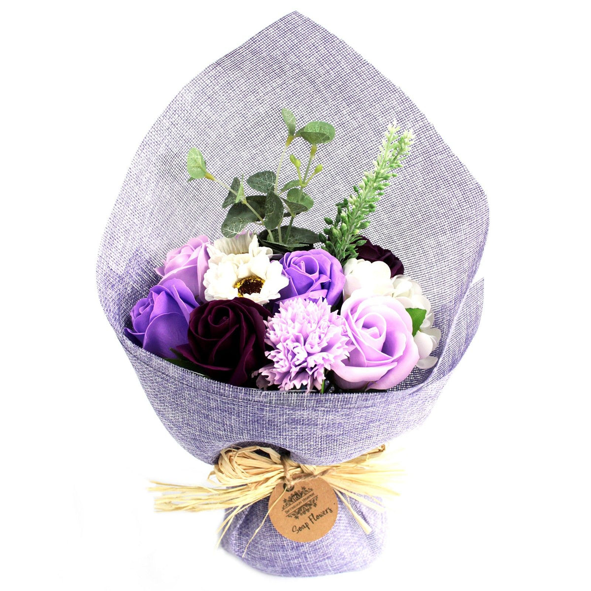Standing Soap Flower Bouquet - Purple – view 2