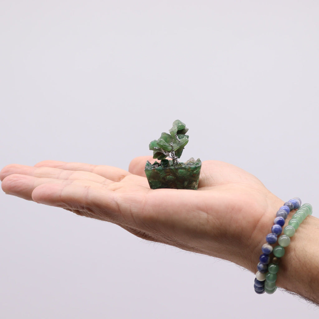 Mini Gemstone Tree on Orgonite Base, Green Aventurine – view 3