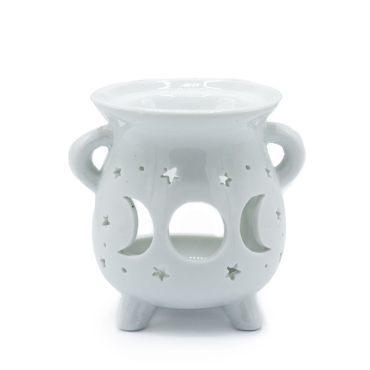 Moon Phase Ceramic Oil Burner - White