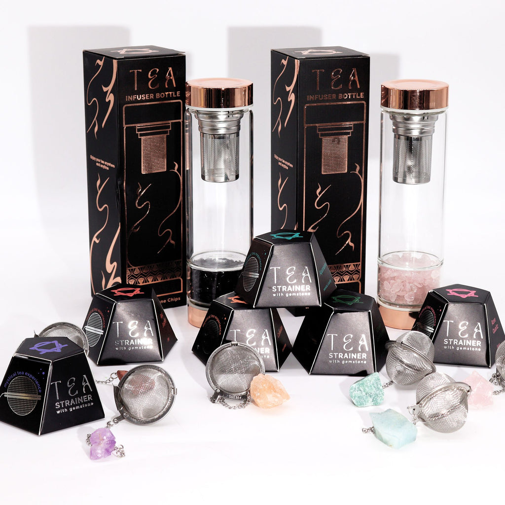 Rose Quartz Raw Crystal Tea Strainer – view 7