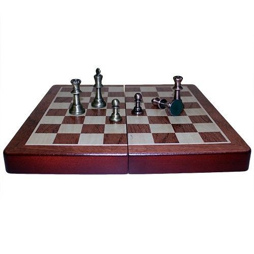 Folding Chess Set with Metal Pieces - 29 cm – view 2