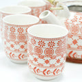 Ceramic Herbal Teapot Set with 6 Cups - Amber