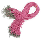 Waxed Cotton Pendant Cord 2mm x 55cm - Pink