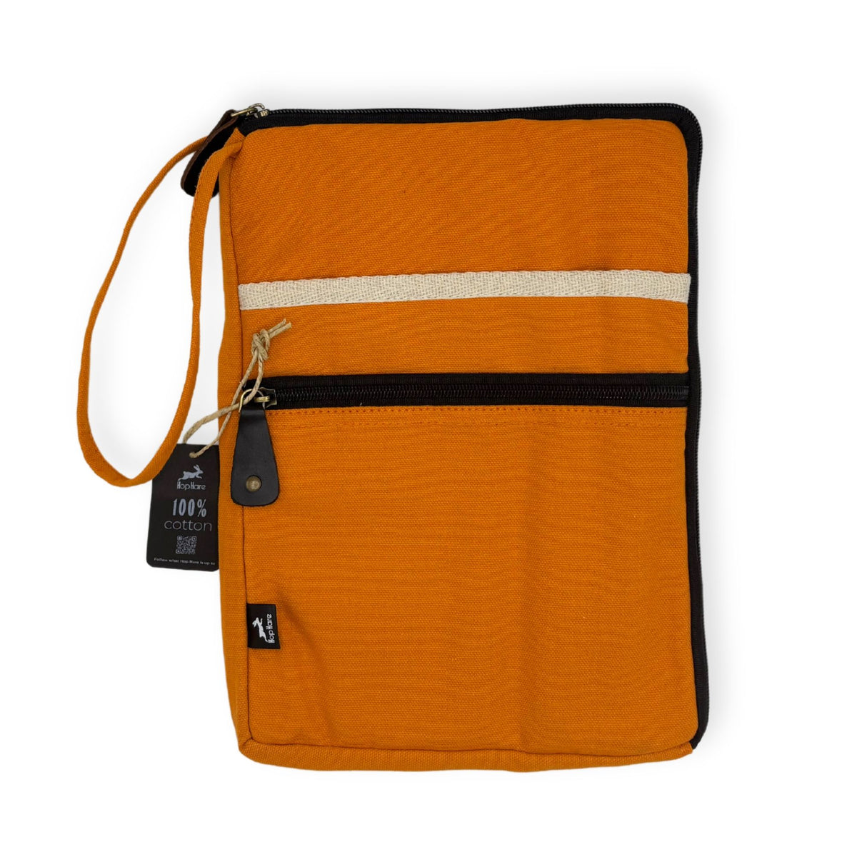 Canvas Large Laptop Pouch - Orange - 30x40cm – view 2