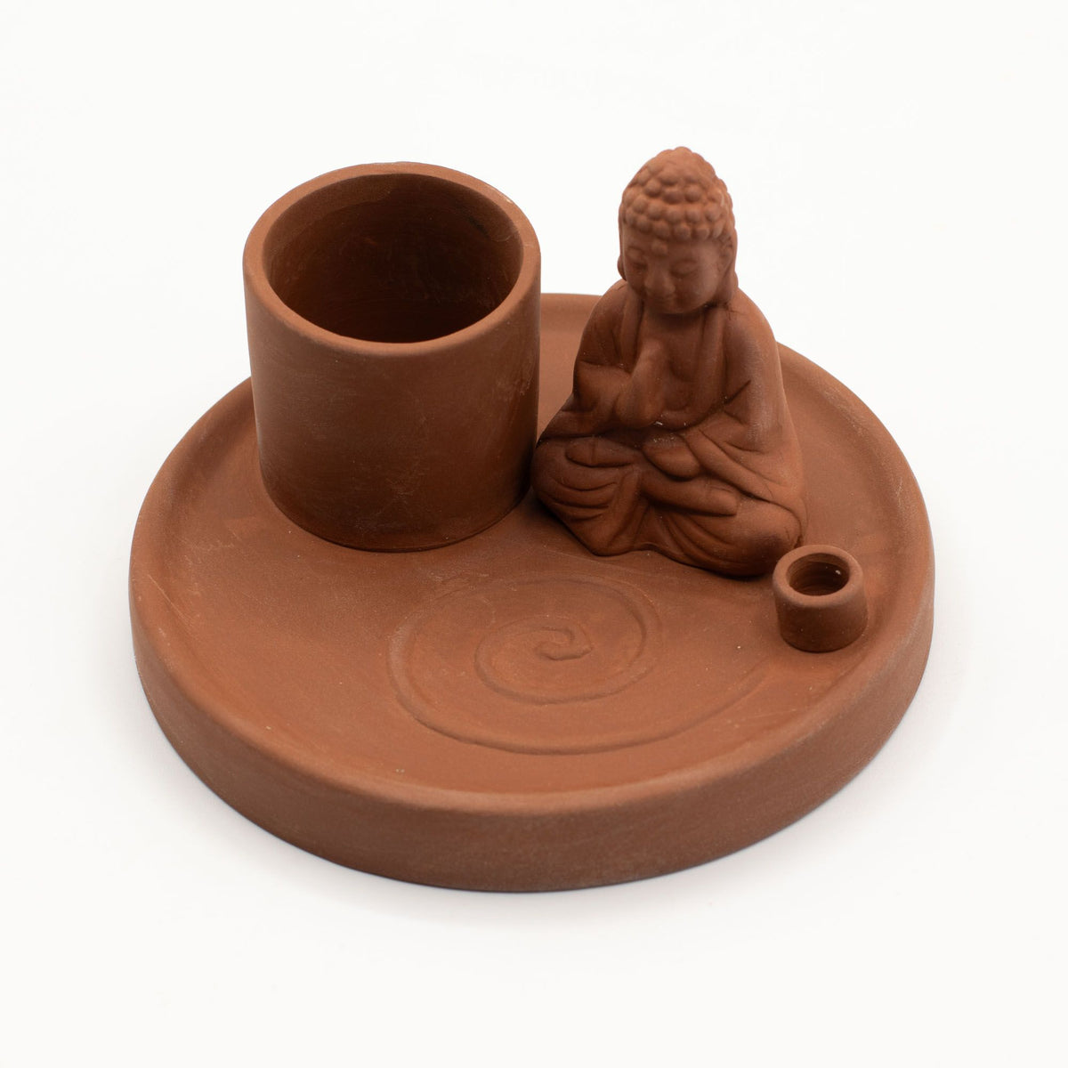 Ceramic Buddha Incense Plate - Terracotta – view 6