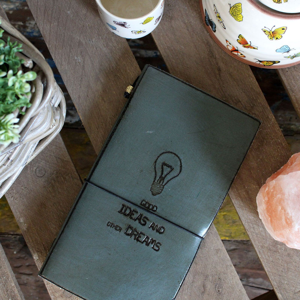 Leather Journal - Important Things To Do - Grey (80 pages) – view 3