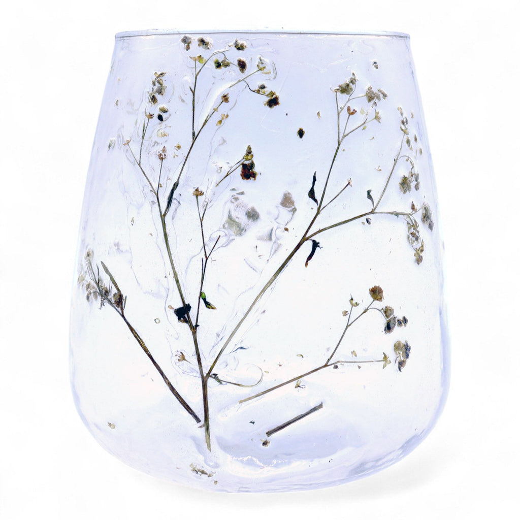 Margarita Glass Vase Candle Holder with Dried Flowers 12x11cm – view 10