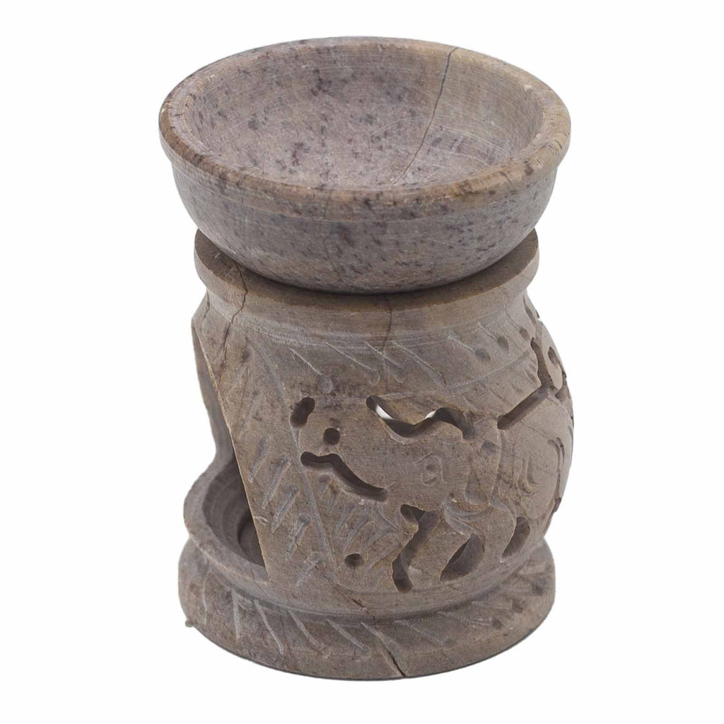 Small Soapstone Oil Burner 8cm - Elephant – view 2