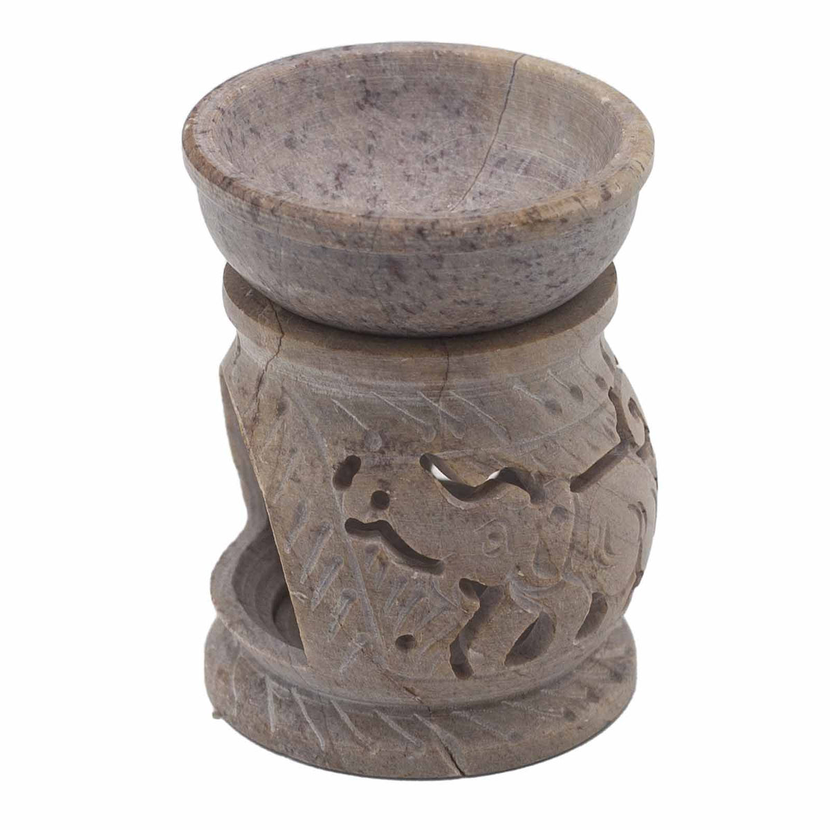 Small Soapstone Oil Burner 8cm - Elephant – view 2