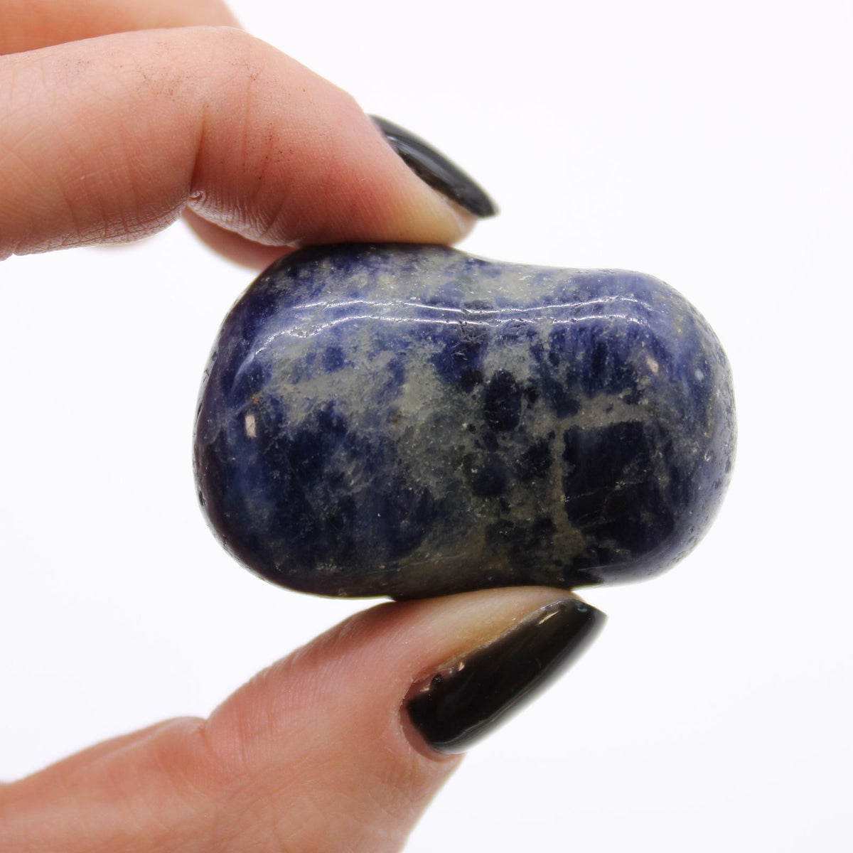 Bag of 6 Large Sodalite Tumble Stones - Pure Blue