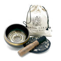 Hand Beaten & Engraved Singing Bowl Gift Set - Green Tara 14cm