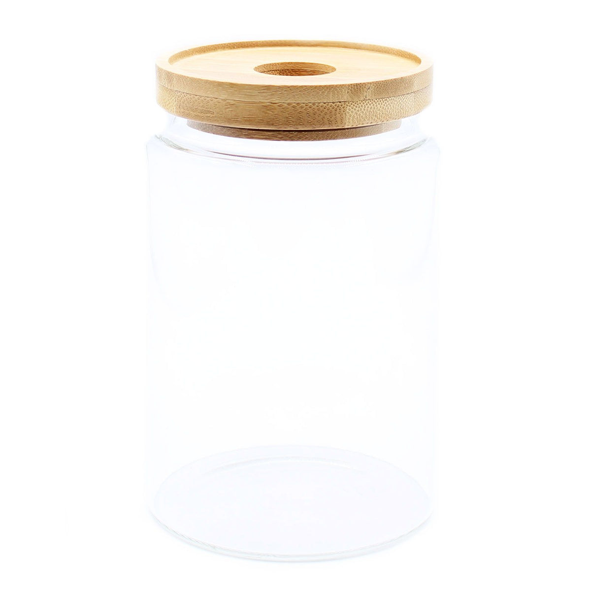 Cottage Glass Storage Jar with Bamboo Lid - 15 cm – view 6