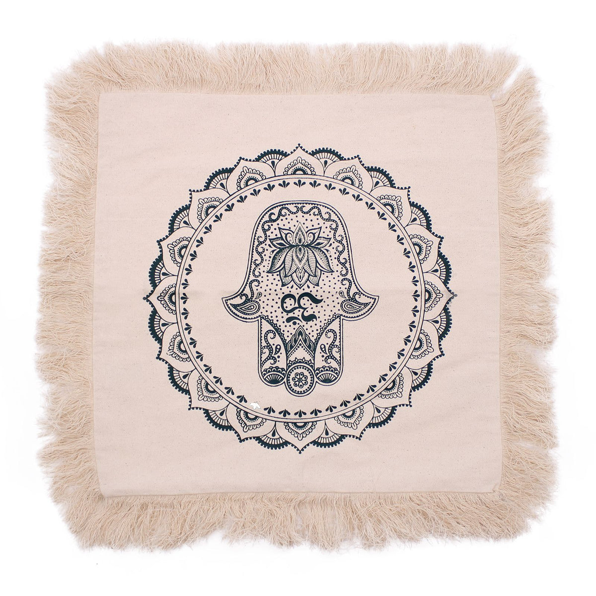 Husă de pernă Mandala Hamsa - 45x45cm - Verde