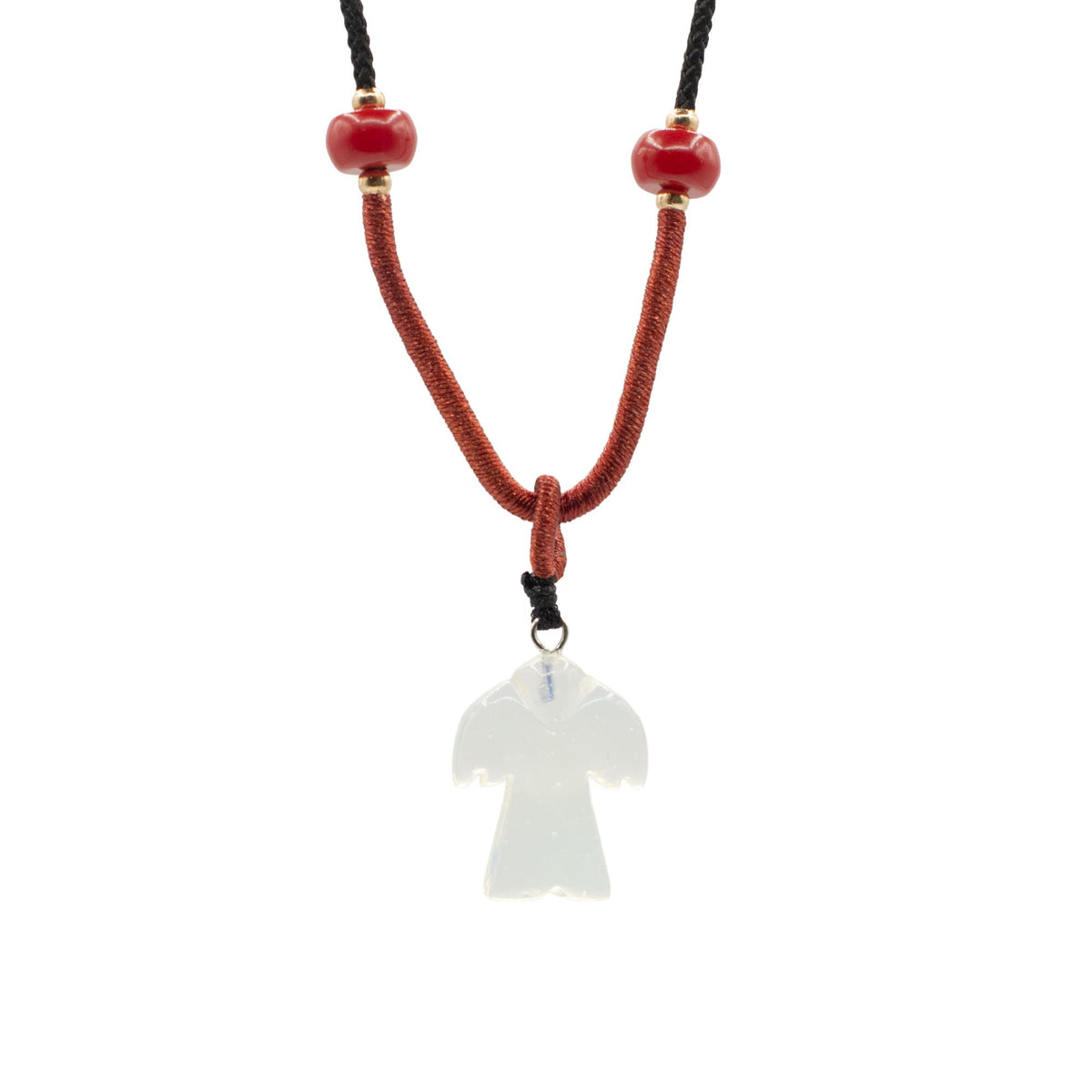 Opalite Angel Cord Necklace Pendant – view 3