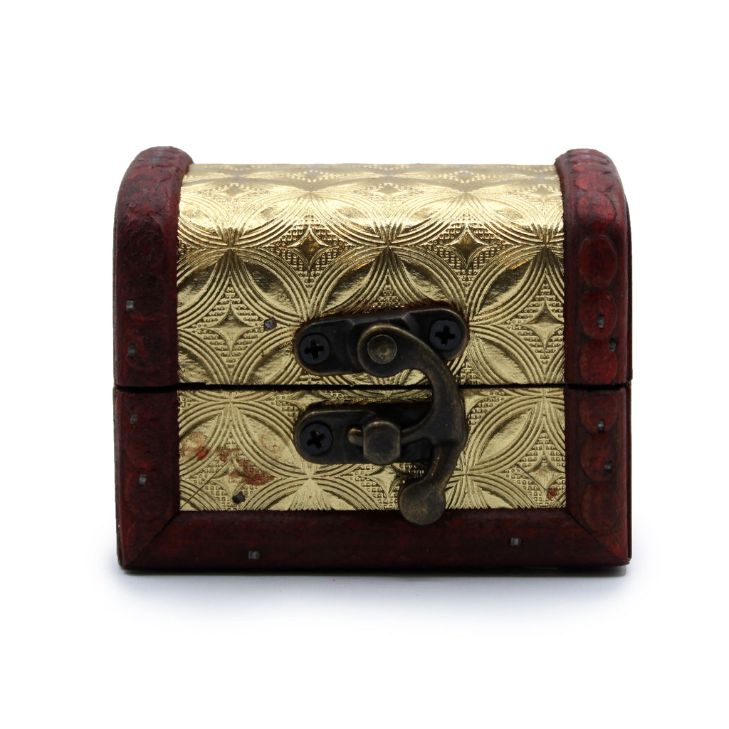 Mini Colonial Box, Gold, Vintage Style
