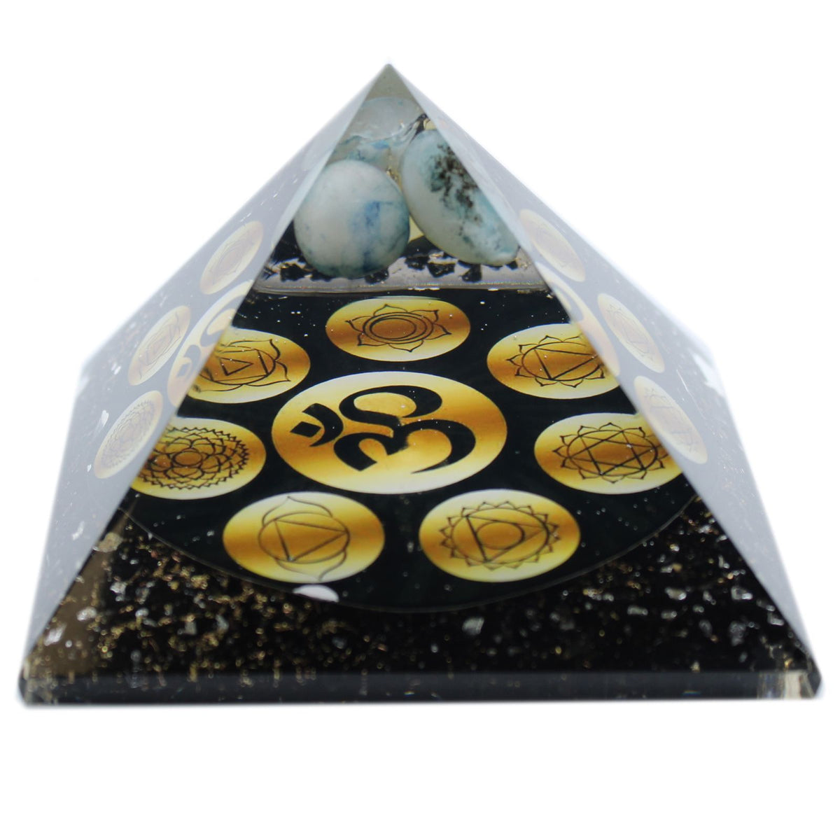 Orgonite Pyramid - Midnight Om Chakra - 90mm – view 3