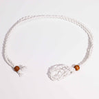 Waxed Cotton Necklace Cord 45cm - White – view 5