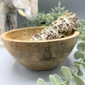 Buddha Wooden Smudge and Ritual Offering Bowl - 14x7cm