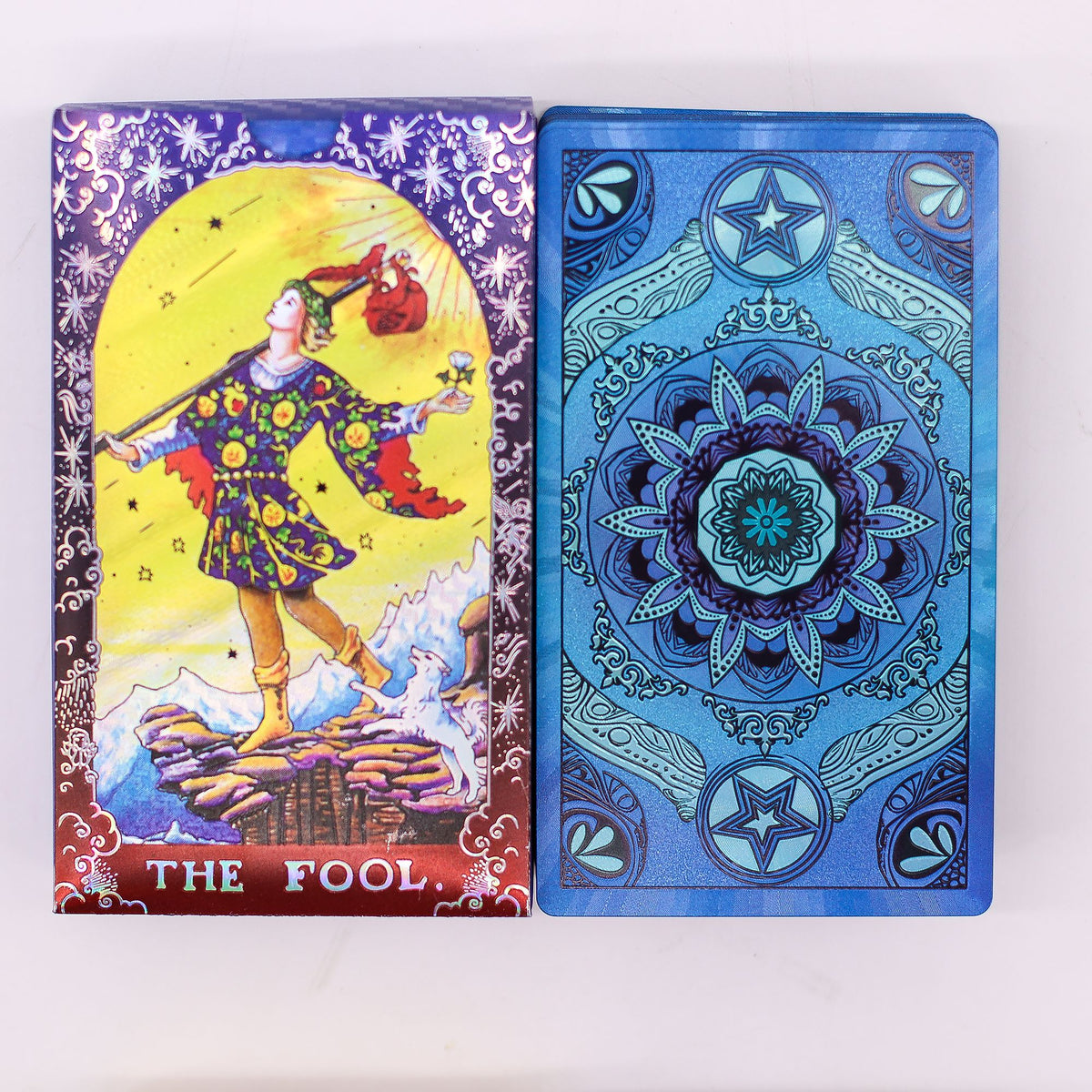 Mandala Blue Foil Tarot Card Set with Booklet – view 3