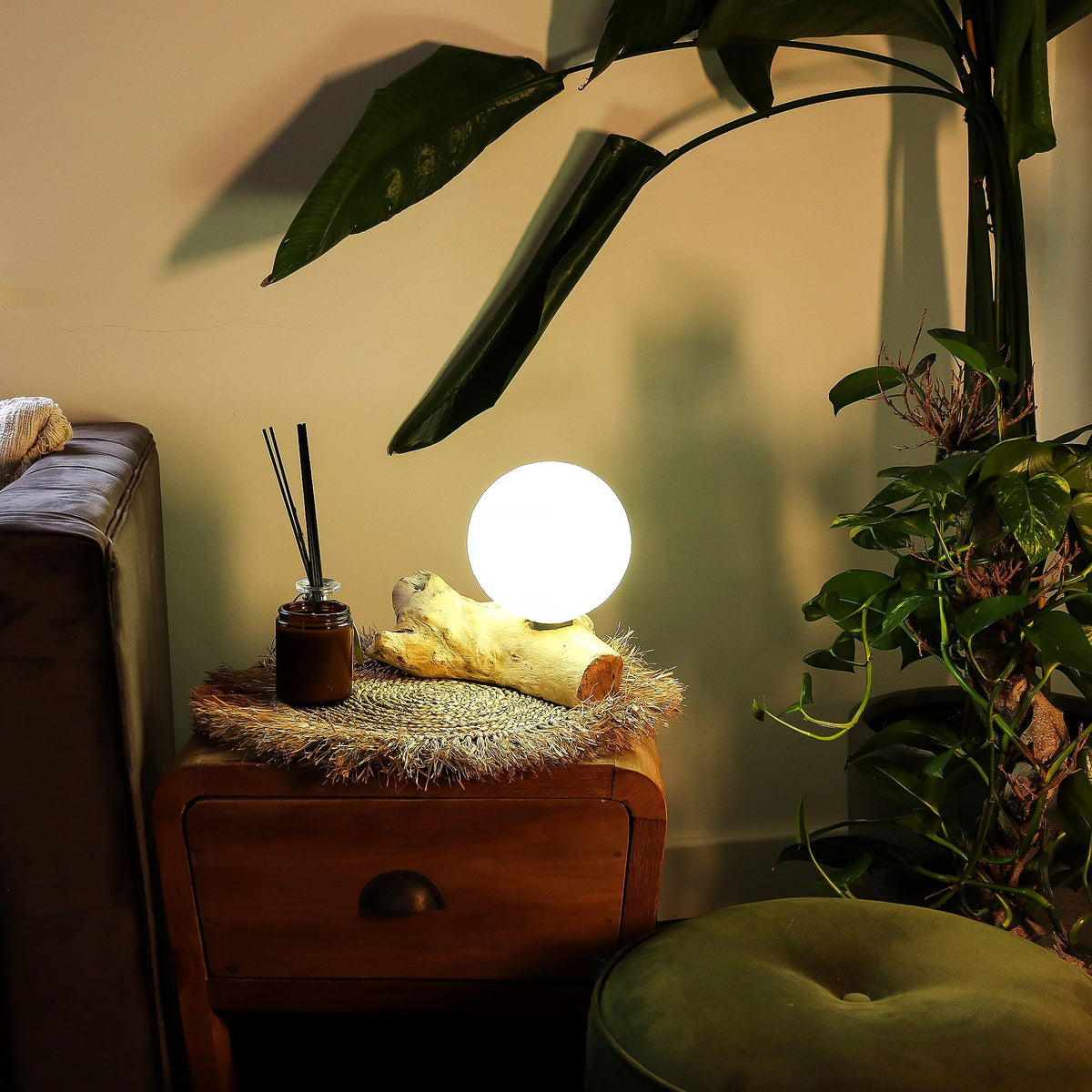 DriftGlow Lamp - Cotton Luna Ivory Shade – view 6