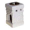Carved Sandstone Oil Burner - Leaf Design