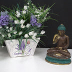 Brass Sitting Buddha Statue – Medium, Hand Raised – view 3
