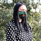 Reusable Fashion Face Covering - Green Jungle Print – view 4
