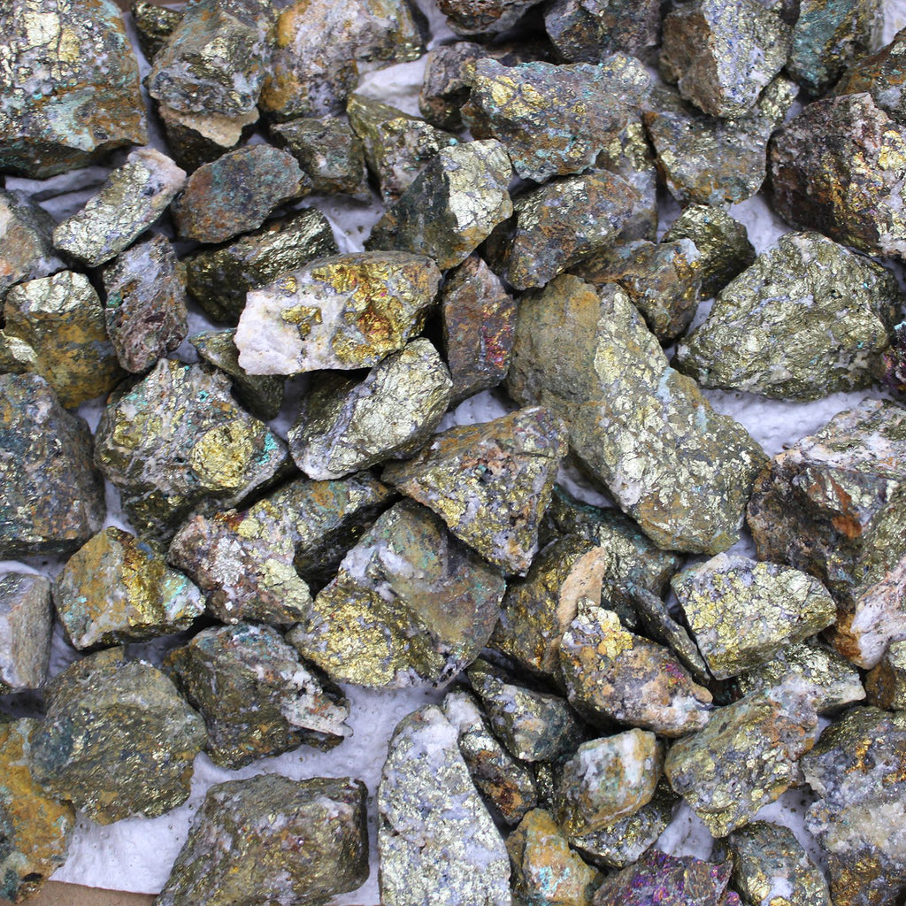 Chalcopyrite Mineral Specimen Tray, Approx 80 Pieces – view 10