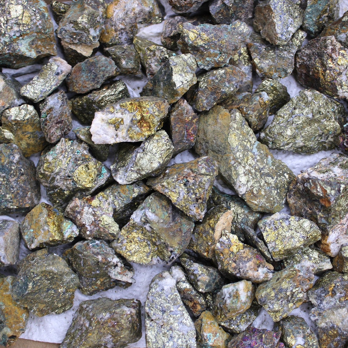 Chalcopyrite Mineral Specimen Tray, Approx 80 Pieces – view 10