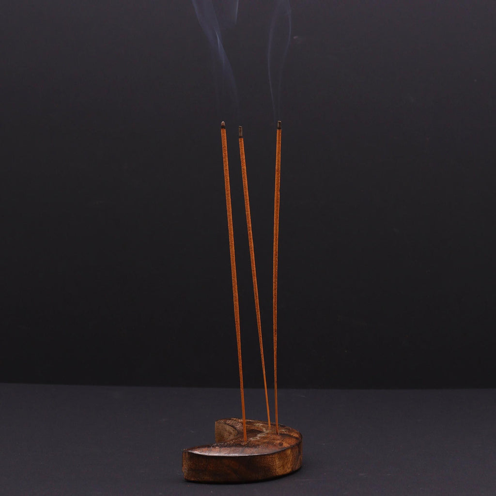 Moon Zodiac Sign Incense Burner, Engraved Brass – view 13
