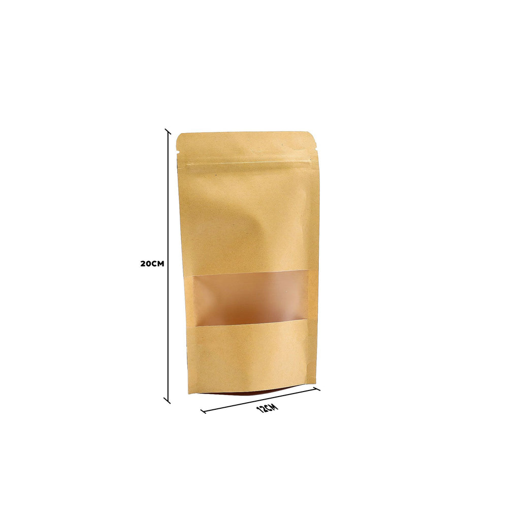 Kraft Window Bags 12x20 cm, Pack of 10