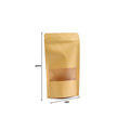 Kraft Window Bags 12x20 cm, Pack of 10