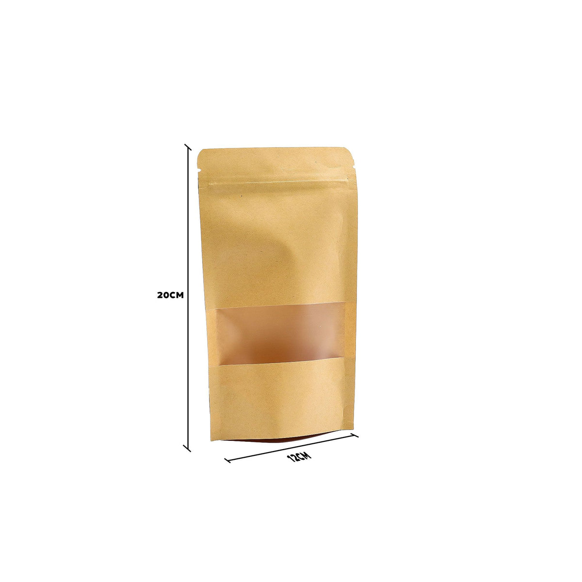 Kraft Window Bags 12x20 cm, Pack of 10