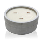 Large Concrete Wooden Wick Candle - Patchouli & Dark Amber – view 4