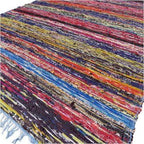 Luxury Rag Rug, Blue - 153 x 90cm – view 5