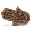 Mango Wood Long Tray 30x20.5cm, Hamsa Black Engraved