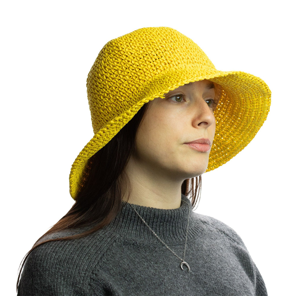 Nomad Sari Floppy Straw Sun Hat - Yellow – view 2