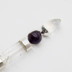 Axis of Grace Wand - Amethyst & Rose Quartz Spheres - 12cm – view 6