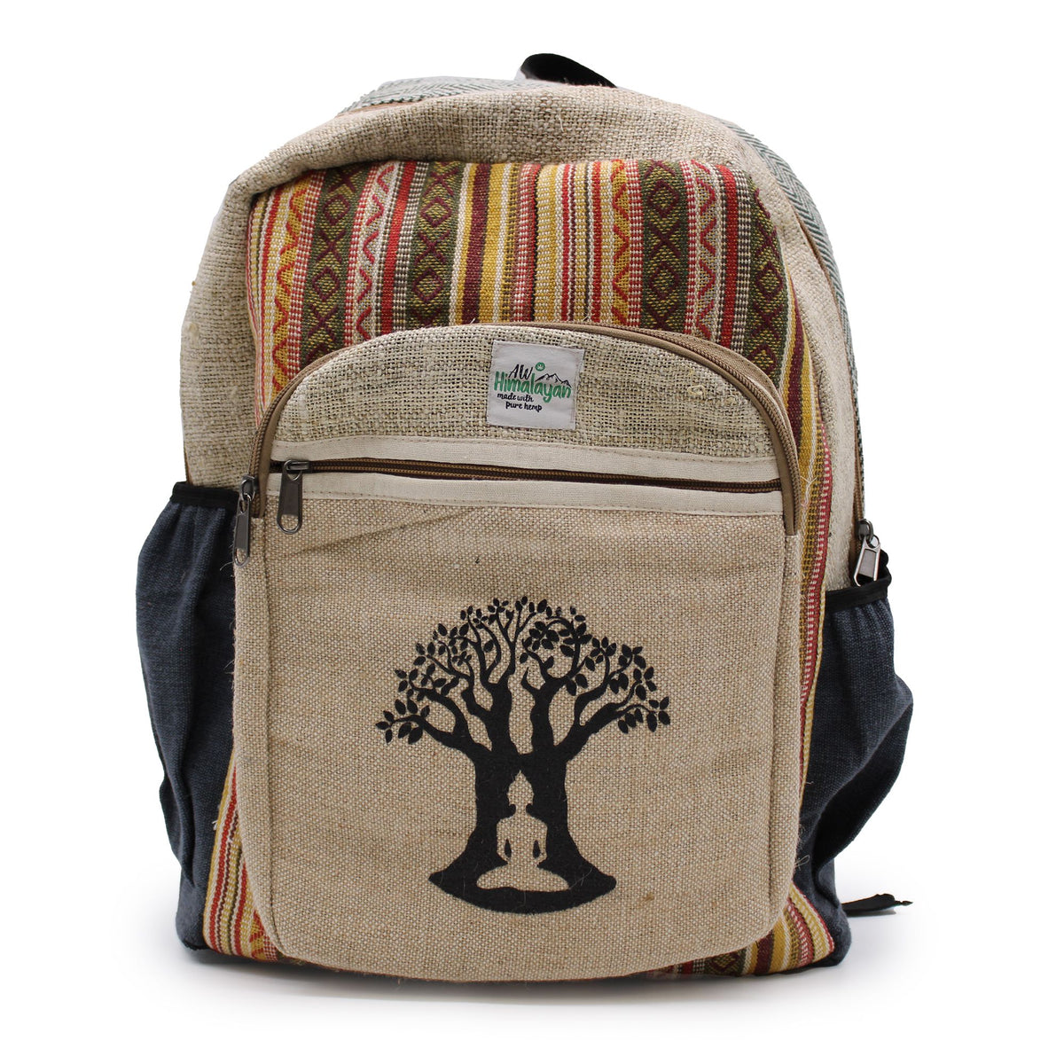 Large Hemp Backpack - Bodhi Tree Design