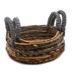 Banana Leaf & Grey Raffia Baskets, Set of 2 – view 5