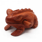 Large Croaking Wooden Frog - Carved Jempinis Wood