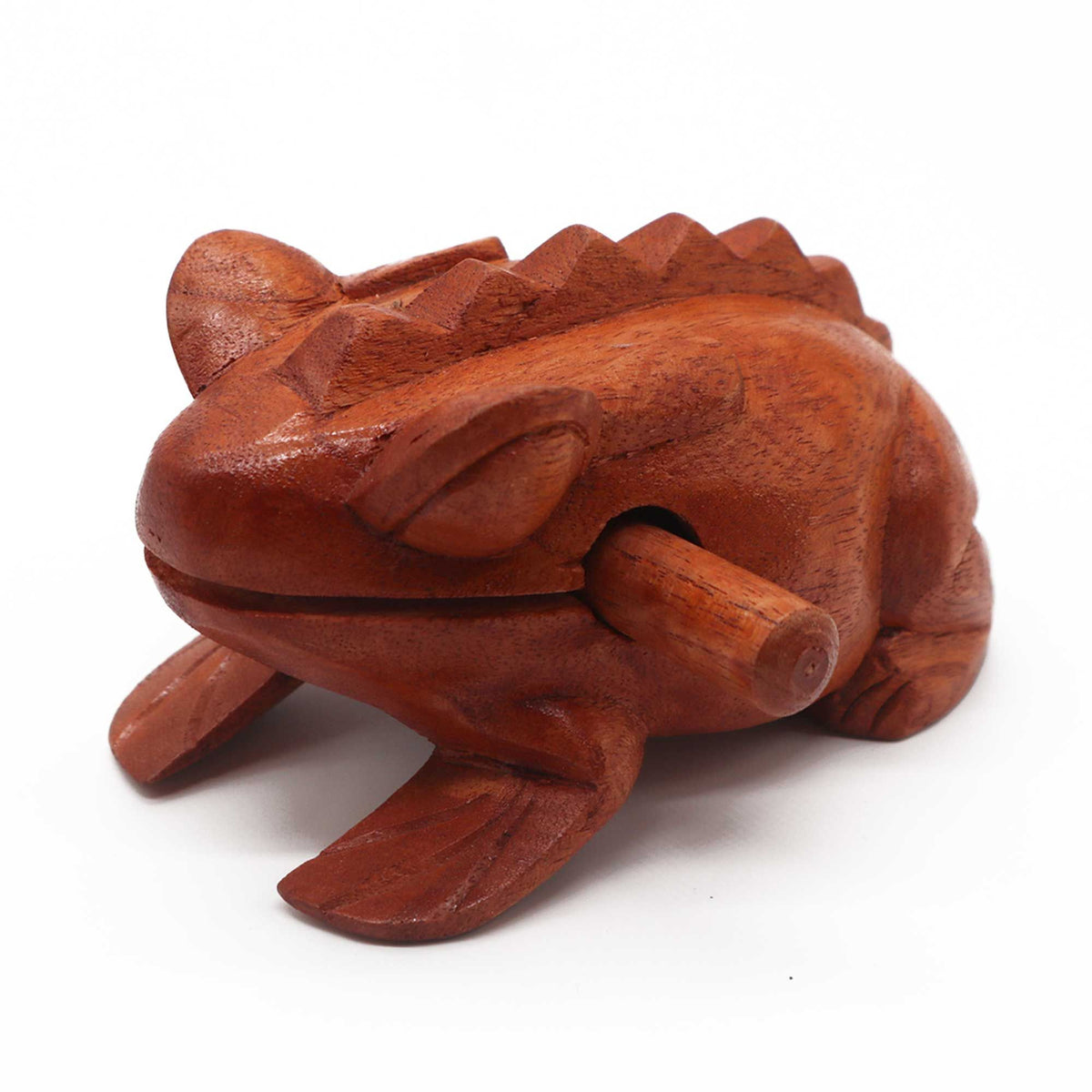 Large Croaking Wooden Frog - Carved Jempinis Wood