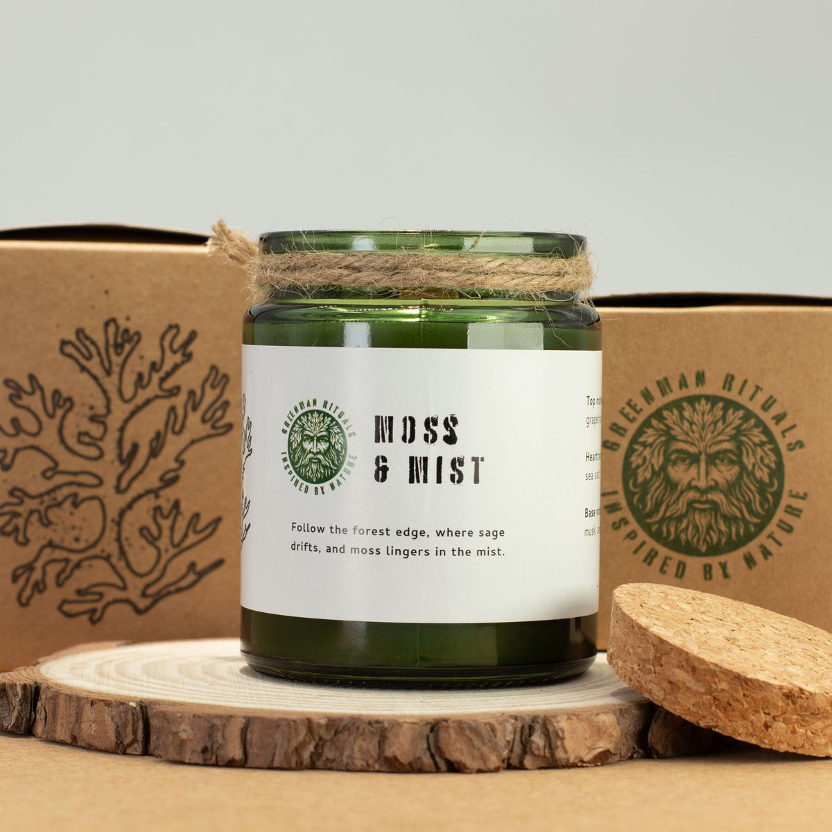 Greenman Woodwick Soy Candle - Moss & Mist – view 4
