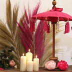 Bali Home Decor Parasol - Pink Cotton - 40 cm – view 5